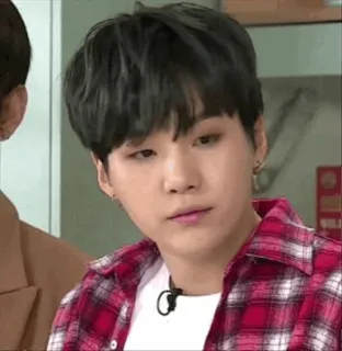 😐 koreanisches Pop Idol, K-Pop, Asiatisch, Min Yoongi, Sänger, Promi, Männlich, Person telegram sticker