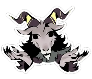 🤷‍♂ capra, animale, fantasy, illustrazione telegram sticker