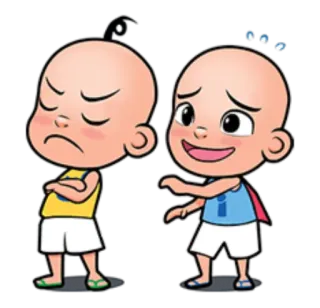 😕 Dessin animé, Personnages, Expressions, Amitié, Enfants telegram sticker