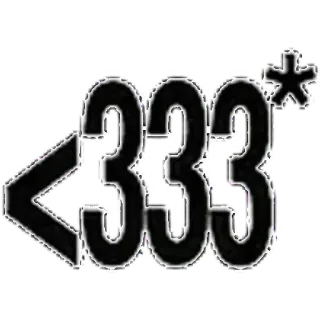 ❣️ <333* heart, love, number, symbol, affection, math telegram sticker