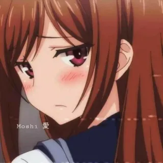 🌟 Moshi 愛 アニメ, 女の子, 悲しい, 漫画 telegram sticker