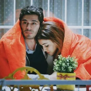 💕 couple, love, blanket, cute, relationship telegram sticker