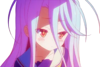 😊 Shiro No Game No Life anime, shiro, no game no life, lindo, chica, personaje whatsapp sticker