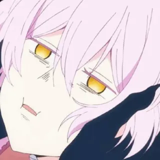 🍧 Anime, Roze haar, Gele ogen, Manga, Personage, Kunst, Illustratie telegram sticker