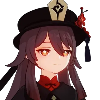 😏 Hu Tao Genshin Impact 胡桃, 原神, アニメ, ゲーム, キャラクター, 可愛い, 面白い telegram sticker