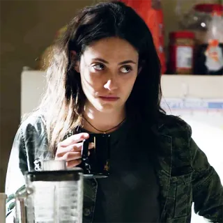😠 Emmy Rossum Shameless Emmy Rossum, Shameless, Actriz, Mujer, Serie TV telegram sticker