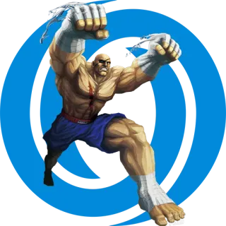 😉 Sagat Street Fighter Sagat, Street Fighter, Jeu de combat, Arts martiaux, Personnage de jeu vidéo telegram sticker