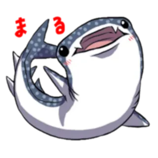👋 tiburón, lindo, anime, dibujos animados telegram sticker