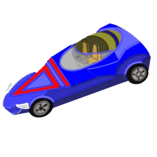 🏎️ машина, транспорт, перевозки, синий, красный, гонки whatsapp sticker