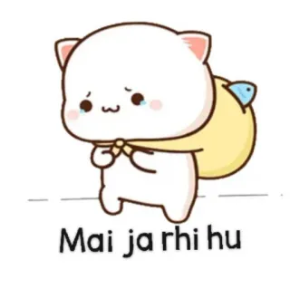 🤧 Mai ja rhi hu Katze, traurig, Anime, Cartoon telegram sticker