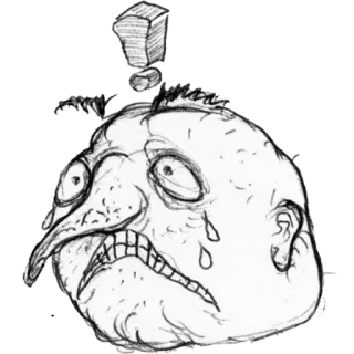 ❗ Meme, Rage Comic, Trollface, Meme da Internet, Expressão, Chorando telegram sticker