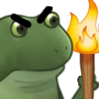 😂 カエル, 懐中電灯, ミーム, イラスト telegram sticker