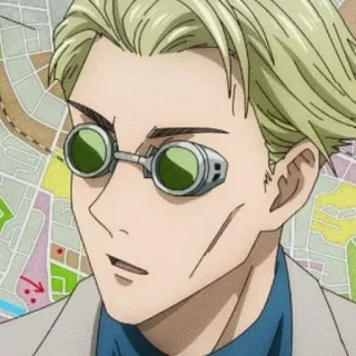 🕶 Kento Nanami Jujutsu Kaisen anime, Kento Nanami, Jujutsu Kaisen, blonde hair, character telegram sticker