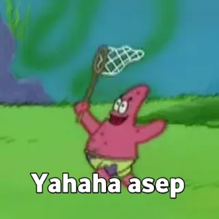 🗿 Patrick Star Spongebob Squarepants Yahaha asep cartoon, patrick, net, starfish telegram sticker