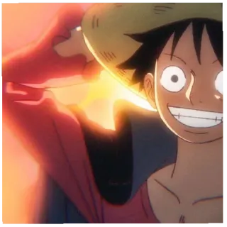🏴‍☠️ Luffy One Piece Anime, One Piece, Luffy, Monkey D. Luffy, Chapeau de paille, Pirate telegram sticker