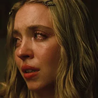 💉 sad, crying, woman, blonde, emotional, tears telegram sticker