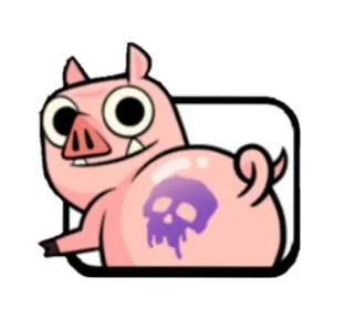 😜 Clash Royale свинья, череп, мультик, Clash Royale telegram sticker