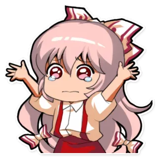 😥 Аниме, Чиби, Мультфильм, Плачет, Каваий, Грустно, Девушка telegram sticker