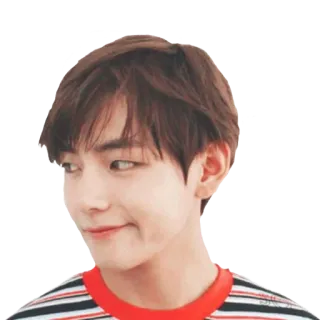 🙁 V V, BTS, K-pop, cantante, idol, musicista telegram sticker