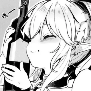 🍾 anime, cartoon, elf, wine, drinking telegram sticker
