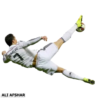 ⚽ Cristiano Ronaldo ALI'AFSHAR sepak bola, sepak bola, olahraga, atlet, Ronaldo telegram sticker