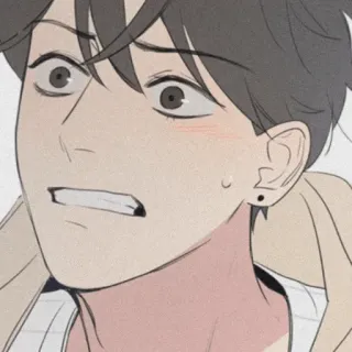 💱 kreskówka, twarz, wyraz, anime, mężczyzna, ilustracja telegram sticker