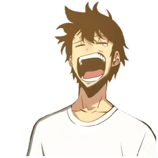 🥱 anime, man, crying, sad, emotional telegram sticker