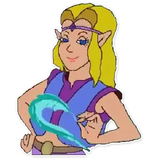 👸 Zelda Zelda CD-i Games Zelda, CD-i, Nintendo, cartoon, blonde, elf telegram sticker