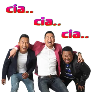 😂 cia.. cia.. cia.. persone, ridere, gruppo, amici, festa, gioia whatsapp sticker