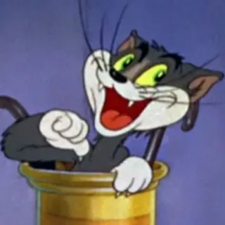 😃 chat, dessin animé, humour telegram sticker