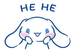 🐰 HE HE cute, cinnamon roll, cinnamoroll, sanrio, kawaii, dog telegram sticker