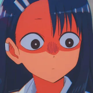 🎭 Nagatoro Don't Toy with Me, Miss Nagatoro Anime, Nagatoro, Hoạt hình, Tức giận, Mặt, Biểu cảm telegram sticker