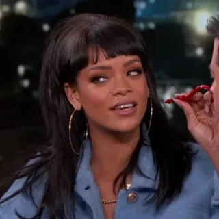 💸 Rihanna Rihanna, singer, celebrity, woman, bangs telegram sticker