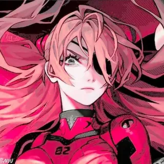 ❤️ Asuka Langley Neon Genesis Evangelion Anime, Karakter, Eva, Pilot, Manga telegram sticker