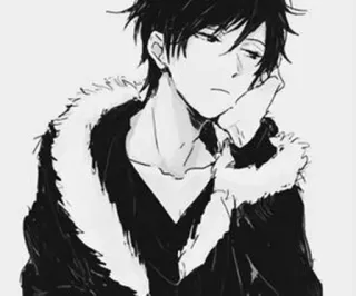 ♥️ Anime, Manga, Triste, Pensativo, Sombrío, Emo telegram sticker