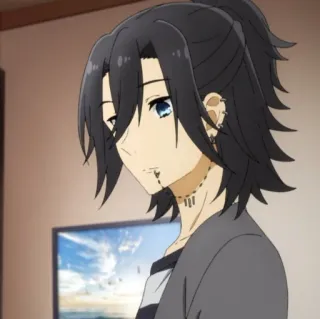 🌊 Izumi Miyamura Horimiya Anime, Personaje, Manga, Horimiya, Izumi Miyamura, Dibujos animados telegram sticker