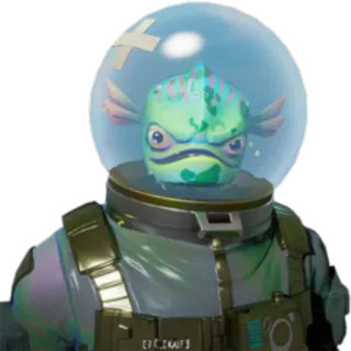 😜 Fishstick Fortnite peixe, astronauta, video game, personagem, Fortnite telegram sticker