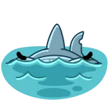 😑 Tiburón, Mar, Agua, Animal, Pez, Océano telegram sticker