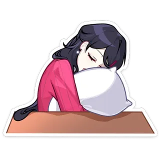 😴 slapen, moe, dutje, kussen, rusten telegram sticker