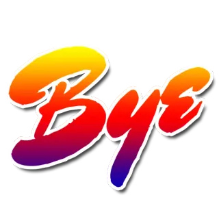 🏃 Bye sampai jumpa, selamat tinggal, perpisahan, teks, berwarna, berangkat whatsapp sticker