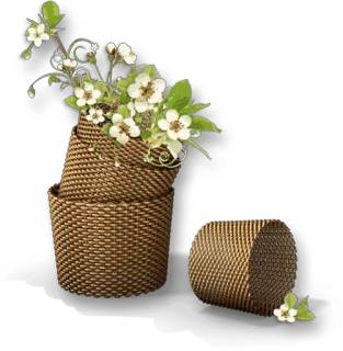 🌹 flowers, basket, woven, plant, floral, decoration whatsapp sticker