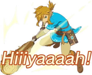 🏏 Link The Legend of Zelda Hiiiyaaah! link, zelda, sword, hyrule, hero telegram sticker