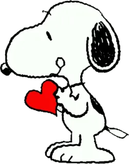 😍 Snoopy Peanuts スヌーピー, ピーナッツ, 犬, ハート, 愛, 漫画 telegram sticker