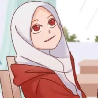 ℹ️ Anime, Manga, Karakter, Wanita, Hijab, Kartun telegram sticker