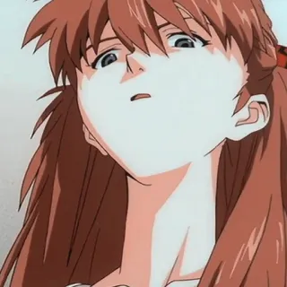😒 Asuka Langley Sohryu Neon Genesis Evangelion anime, girl, character, Asuka, manga telegram sticker