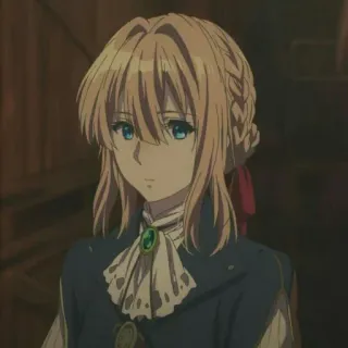 ✨ Violet Evergarden Anime, Ragazza, Personaggio, Violet Evergarden, Triste telegram sticker