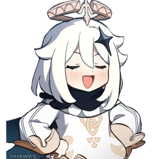 😈 Paimon Genshin Impact @HAWKS anime, video game, paimon, genshin impact, character telegram sticker