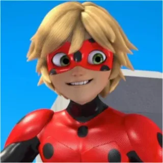 😀 Adrien Agreste Miraculous: Tales of Ladybug & Cat Noir 卡通, 超级英雄, 面具, 动画, 角色 whatsapp sticker