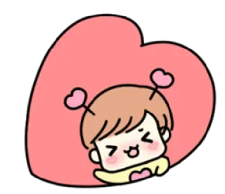 ❤️ Kartun, Lucu, Hati, Kawaii, Cinta, Stiker telegram sticker