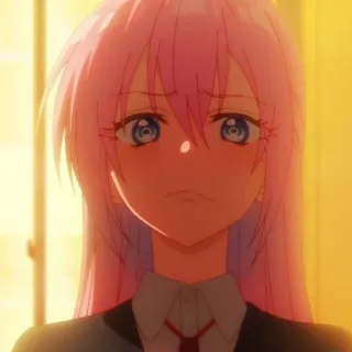 🍧 Anime Mädchen, pinke Haare, Charakter, süß, Portrait telegram sticker